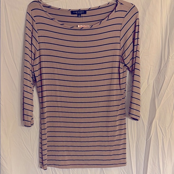 Green Envelope - Brown Striped Women's Top NWT - Picture 1 of 3